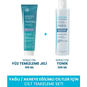 Akneye Eğilimli Ciltler Için Temizleme Jeli 100ML + Tonik 200ML