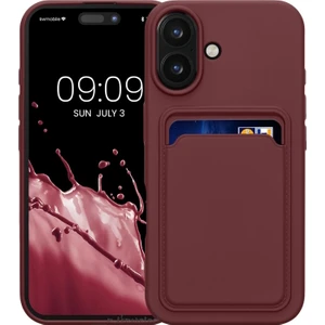 iPhone 16 Kılıf Kamera Korumalı Kartlıklı Cüzdanlı Yumuşak Renkli Silikon Kapak Içi Kadife