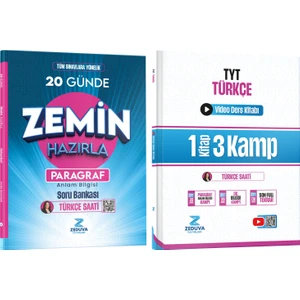 Zeduva Yayınları Türkçe Saati 20 Günde Zemin Hazırla Paragraf Anlam Bilgisi Soru Bankası ve Tyt Türkçe Video Ders Kitabı Seti