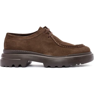 Erkek Kahverengi Bağcıklı Süet Deri Casual Ayakkabı 25WFD631710