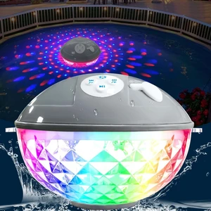Bluetooth BT601 Havuz Hoparlörü Renkli Rgb LED Işık IP68 Su Geçirmez Dahili Şarjlı Pilli Ses Bombası