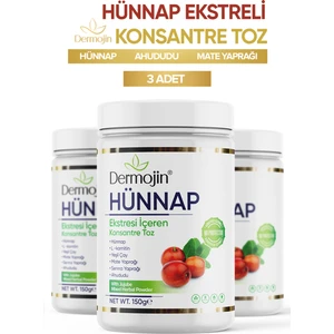 Hünnap Ekstresi İçeren Konsantre Toz 3 Adet 150 g Doğal ve Katkısız Sağlıklı İçecek