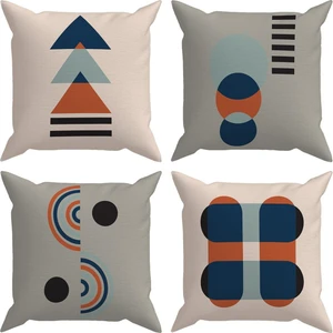 Geometric 4'lü Kırlent Kılıfı DS29