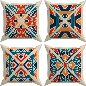 Ethnic 4'lü Kırlent Kılıf Ds1