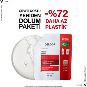 Dercos Energising Şampuan, Yeniden Dolum Paketi 400 ml