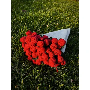 El Yapımı Gül Buketi 100 Cm Giyilebilir Battaniye Şal Örgü Sevgili Çiçeği El Örmesi Gül Motif Rmantk Hediye