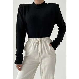 Kadın Vatkalı Basic Triko Kazak