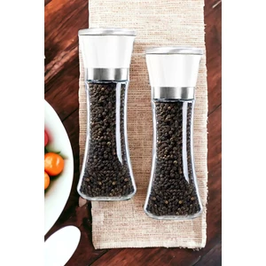 Seramik Bıçaklı Baharat Öğütücü Tuz Baharat Değirmeni Büyük Boy 2 Adet