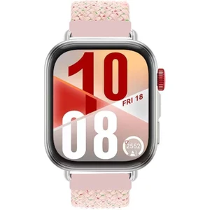 Watch Fit 3 / Fit 4 Uyumlu Solo Loop Örgü Kumaş Kordon – Metal Klipsli, Ayarlanabilir, Yumuşak ve Hafif Bileklik