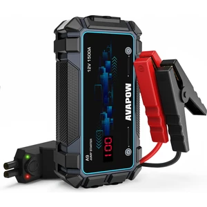 A9 29.6WH/8000MAH 1500A Jump Starter Taşınabilir Akü Takviye Kiti (Powerbank + LCD + LED Işık)