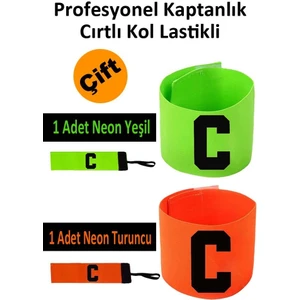 2 Adet Profesyonel Cırtlı Kaptan Kolluğu Kaptanlık Pazu Bandı Kolluk