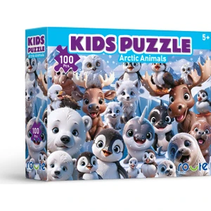 Kutup Hayvanları Çocuk Puzzle (100 Parça) 34×48 cm