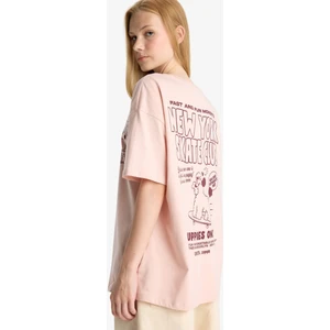 Coool Oversize Geniş Kalıp Sırt Baskılı Kısa Kollu Tişört F8748AX25AU