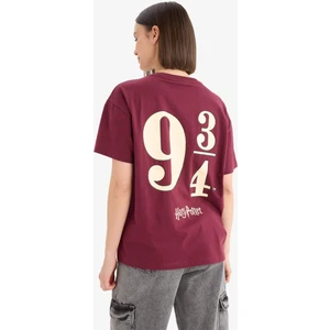 Harry Potter Oversize Geniş Kalıp Sırt Baskılı Kısa Kollu Tişört E9850AX25AU