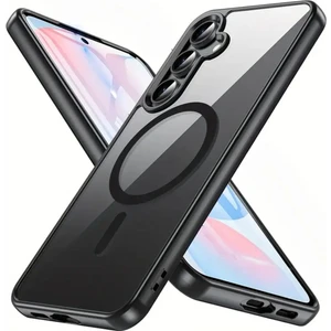 Samsung Galaxy A26 Uyumlu Kılıf Magsafe Wireless Şarj Özellikli Tam Renkli Sert Silikon Kapak