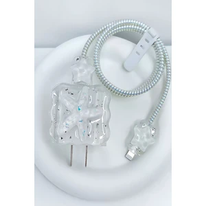 18W/20W Apple iPhone Uyumlu Deniz Yıldızı Şarj Aleti Koruyucu Şarj Kablosu Örme Aparatlı Koruyucu Toparlayıcı