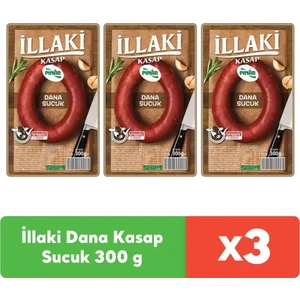 İllaki Dana Kasap Sucuk 300 g x 3 Adet