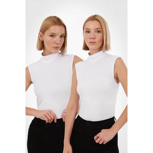 Kadın Kolsuz Bluz 2’li Set