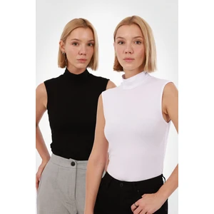 Kadın Kolsuz Bluz 2’li Set