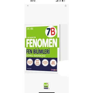 Fenomen Yayıncılık 7. Sınıf B Serisi Fen Bilimleri Soru Bankası