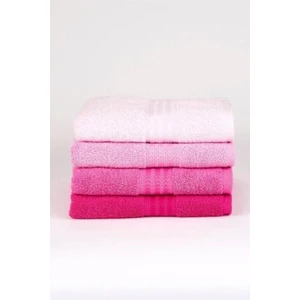 Rainbow 4'lü Havlu Seti Pembe