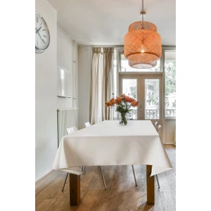 Organik Ham Keten Krem Masa Örtüsü