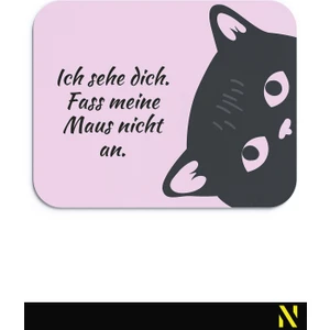 Pembe Renkli Sevimli Kedi Desenli Ergonomik Mouse Pad - 23 cm x 19 cm - Kaydırmaz Taban Ev ve Ofis Kullanımı Için Ideal Fare Altlığı Mousepad
