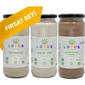 Lotus Natura  Sertifikalı Ek Gıda Seti (Muhallebi-Yulaf Unu-Keçiboynuzlu Puding)