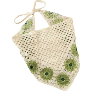 Floral Örgü Üçgen Bandana
