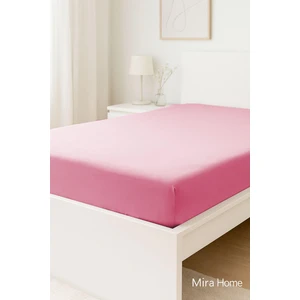 Mira Home Çift Kişilik Düz Penye  %100 Pamuklu Lastikli Çarşaf 200X200 cm Battal  Boy