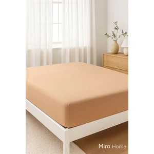 Mira Home Çift Kişilik Düz Penye  %100 Pamuklu Lastikli Çarşaf 200X200 cm Battal  Boy