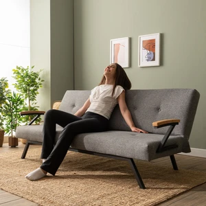 Zven Üçlü Yataklı Koltuk - Keten Açık Gri