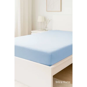 Mira Home Çift Kişilik Düz Penye  %100 Pamuklu Lastikli Çarşaf 200X200 cm Battal  Boy