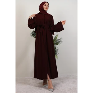 Mercan Tesettür Ferace Koyu Bordo