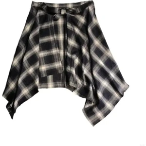 Vintage Harajuku Ekoseli Gömlek Genişletici Hong Kong Tarzı Etek