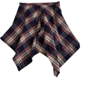 Vintage Harajuku Ekoseli Gömlek Genişletici Hong Kong Tarzı Etek