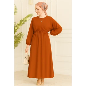 Kadın Giyim Abiye Moda Beli Lastikli Kuşaklı Elbise 2590