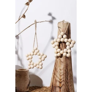 Dekoratif Ahşap Boncuk Yıldız Model Kapı Duvar Mutfak Bebek Odası Süsleri