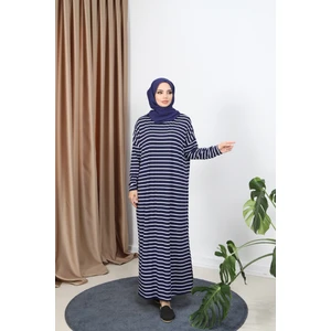 Çizgili Penye Elbise