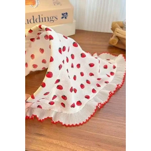 French Style Taçlı Üçgen Bandana