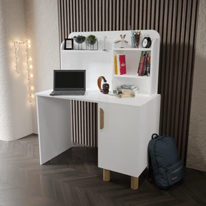 Bohem Çalışma Masası Tamamı Mdf Beyaz