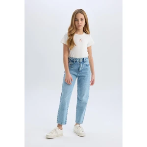 Kız Çocuk Mom Fit Standart Paça Jean Pantolon D9155A825SP