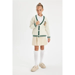 Kız Çocuk Beli Lastikli Pileli Gabardin Etek D2916A824WN