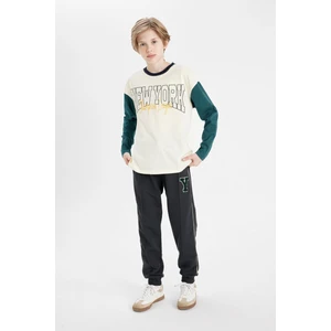 Erkek Çocuk Baskılı Beli Paçası Lastikli Cepli Jogger Okul Eşofman Altı C7229A824AU