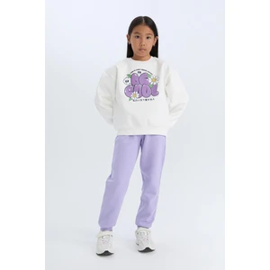 Kız Çocuk Beli Paçası Lastikli Baskılı Jogger Eşofman Altı D2293A824WN