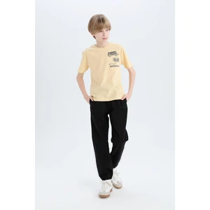 Erkek Çocuk Jogger Fit Esnek Bantlı Paça Jean Pantolon D6552A825SP