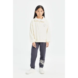 Kız Çocuk Baskılı Beli Paçası Lastikli Jogger Eşofman Altı D3208A824WN