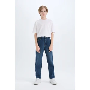 Erkek Çocuk Loose Fit Düz Paça Basic Düz Jean Pantolon C3698A824WN