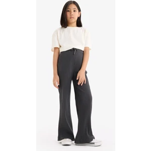 Kız Çocuk Beli Lastikli Fitilli Wide LegGeniş Paça Pantolon E1836A825SM