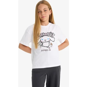 Kız Çocuk Hello Kitty Relax Fit Bisiklet Yaka Kısa Kollu Tişört F5815A825HS